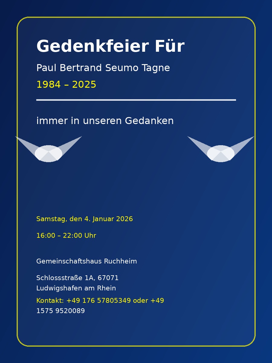 Gedenkfeier Paul Bertrand Seumo Tagne